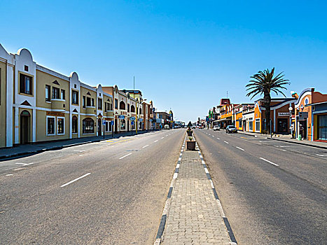 街景,老,殖民地,房子,省,斯瓦科普蒙德,纳米比亚,非洲