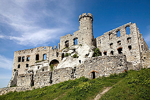 城堡,遗址,波兰,欧洲