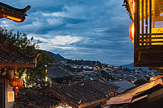 丽江大研古城夜景