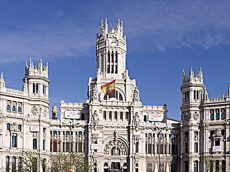 宫殿,建造,西贝列斯广场,马德里,西班牙