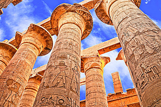 多柱厅,云,卡尔纳克神庙,埃及