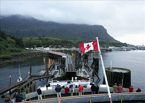 渡轮,港口,王子,不列颠哥伦比亚省,加拿大