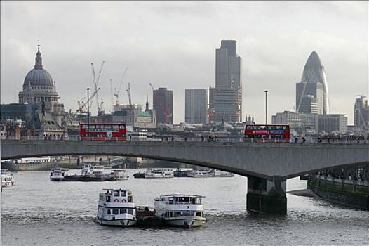 英国,英格兰,伦敦,滑铁卢桥,巴士,城市,背景