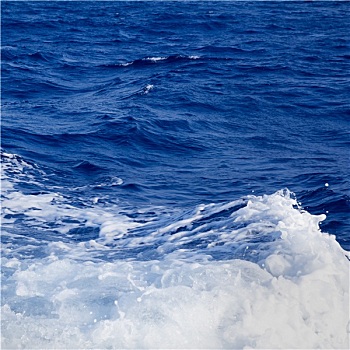蓝色海洋,波浪,泡沫,特写
