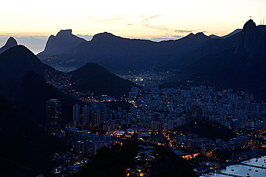 航拍,里约热内卢,糖,巴西,南美
