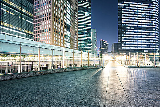 现代办公室,建筑,市区,东京,夜晚