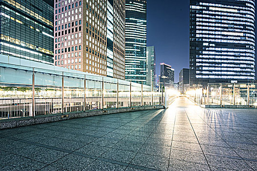 現代辦公室,建筑,市區,東京,夜晚