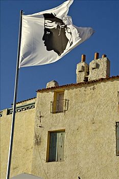 旗帜,岛屿,科西嘉岛,白旗,法国