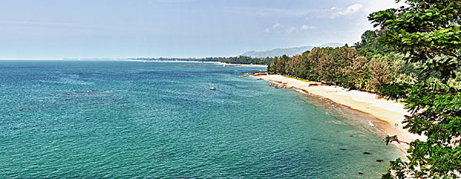 全景,热带沙滩,泰国,普吉岛