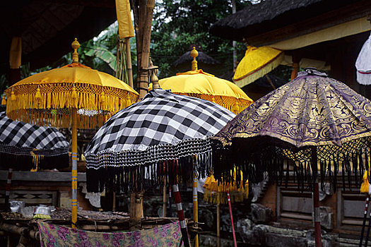 印度尼西亚,巴厘岛,小,庙宇,典礼,装饰,伞