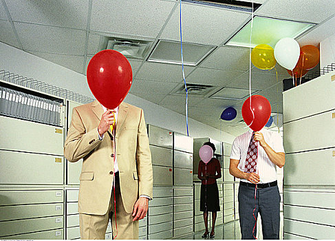 商务人士,气球