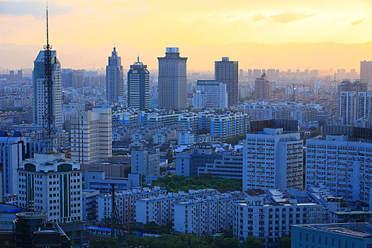 海曙,城市,建筑群,高楼,俯瞰,俯视,高楼大厦,街区,全景