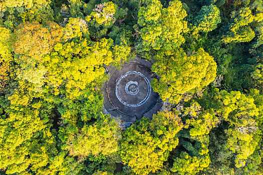 航拍广州大角山炮台遗址,虎门炮台