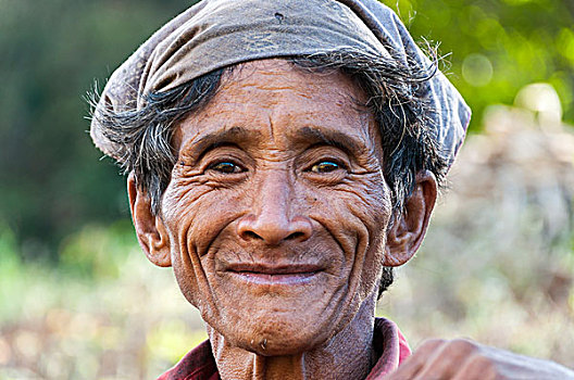 老人,微笑,男人,人,山,部落,少数民族,头像,歌曲,省,北方,泰国,亚洲