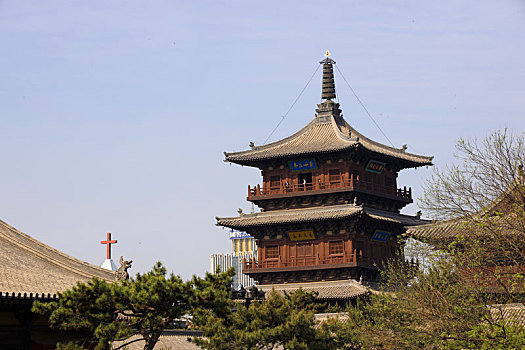 中国山西省大同市全国文保华严寺