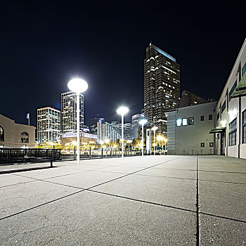 城市道路,城市,旧金山,夜晚