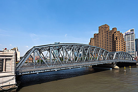 上海外白渡桥和上海大厦