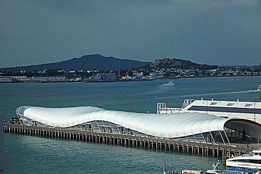 云,建筑,皇后区,码头,港口,奥克兰,北岛,新西兰