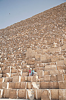 母亲,儿子,旅游,吉萨金字塔,埃及