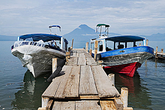 水,出租车,阿蒂特兰湖,危地马拉