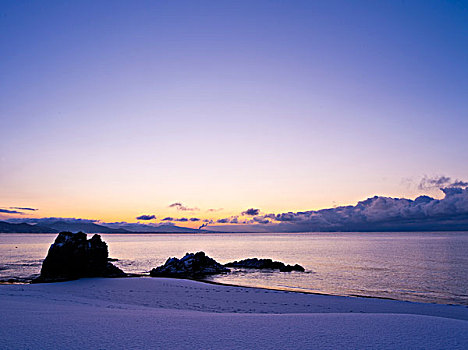 海岸,朝霞