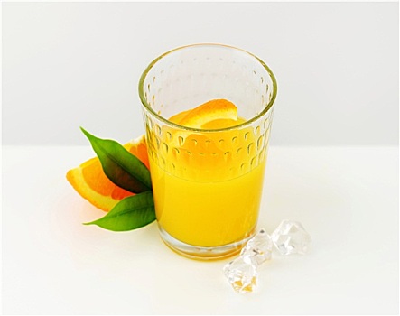 玻璃杯,橙汁