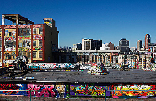建筑,遮盖,涂鸦,纽约,美国,北美
