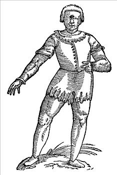 木刻,独眼巨人,男人,穿,衣服,1642年,文艺复兴