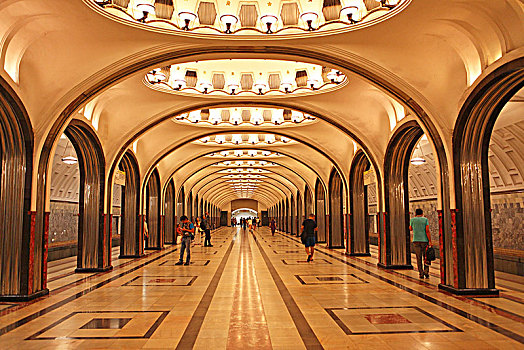 地铁站,莫斯科,俄罗斯,欧洲