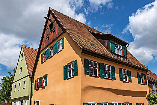 彩色,老,房子,丁克尔斯比尔,德国