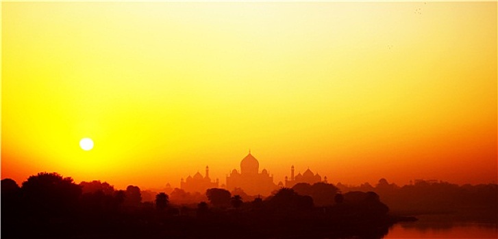 泰姬陵,日出,印度
