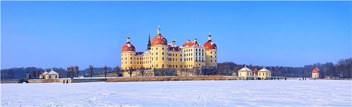 莫里茨堡,冬天,城堡