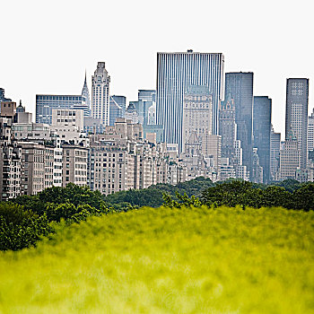 工厂,中央公园,曼哈顿,天际线,背景,纽约,美国