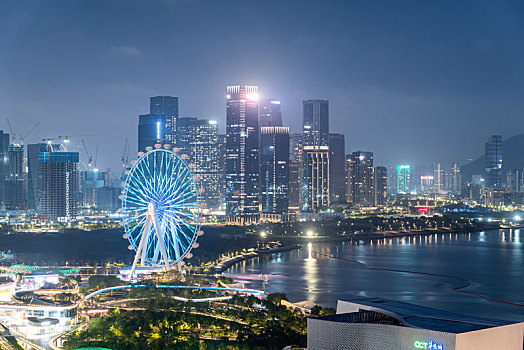 深圳前海夜景天际线