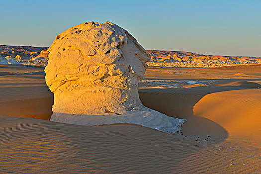 岩石构造,白沙漠,利比亚沙漠,撒哈拉沙漠,新,山谷,埃及