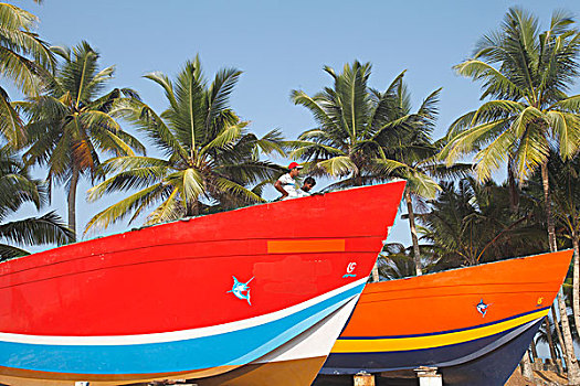 斯里兰卡,西海岸,渔船