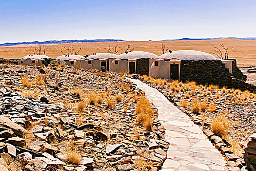 圆形建筑,罗斯托克,住宿,纳米布沙漠,纳米比亚,非洲