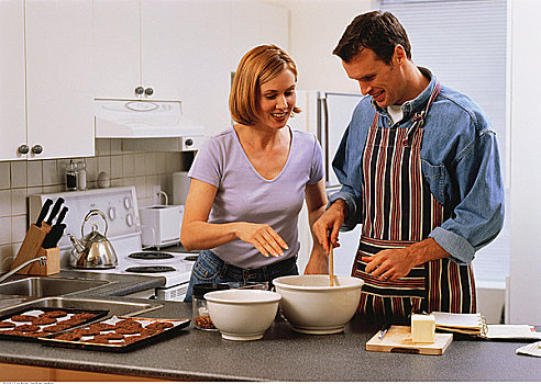 伴侣,做饭,厨房