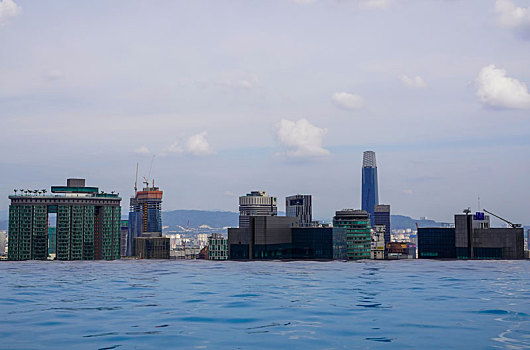马来西亚吉隆坡楼顶无边泳池