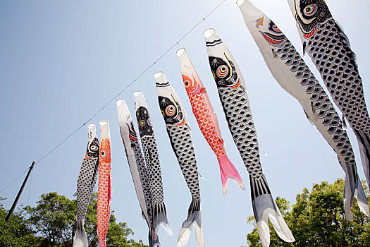 日本,鲤鱼,风筝,彩带