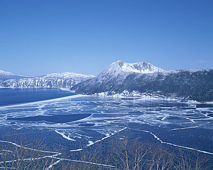 湖,冬天