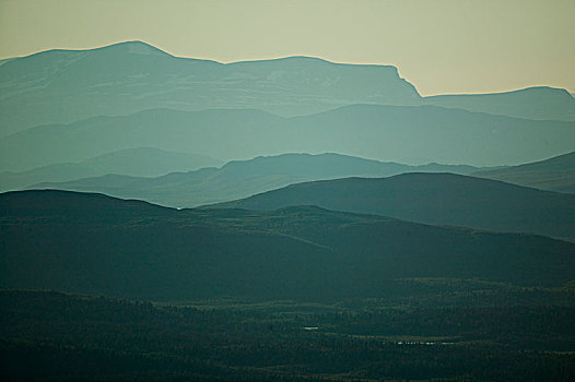 模糊,山景,瑞典