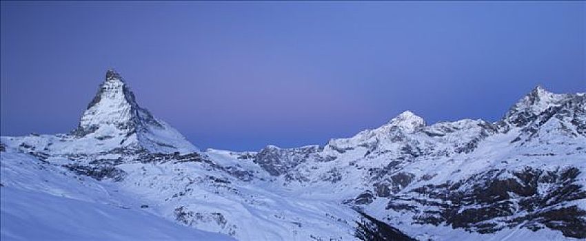 冬天,清晨,风景,马塔角,策马特峰,瓦莱,瑞士