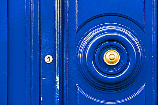 蓝色,门,铃,巴黎,法国,欧洲