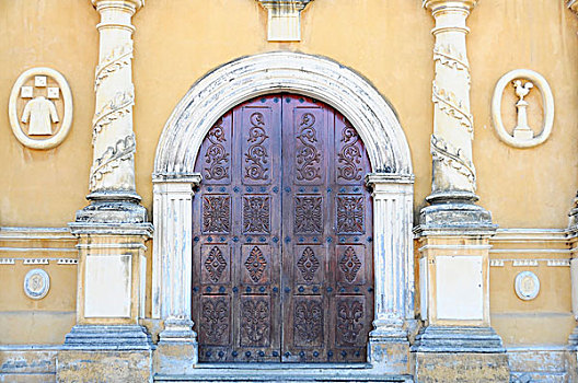 门口,教堂,尼加拉瓜,中美洲