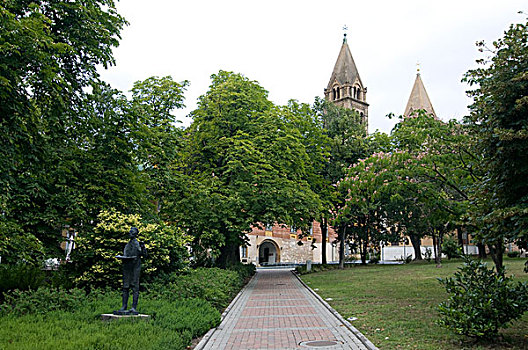 花园,教堂,背景,大教堂,匈牙利