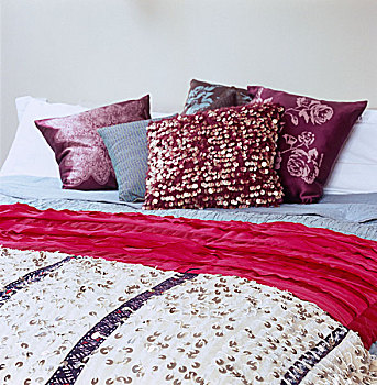 红色,质地,垫子,双人床