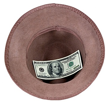 男人,帽子,100美元,室内