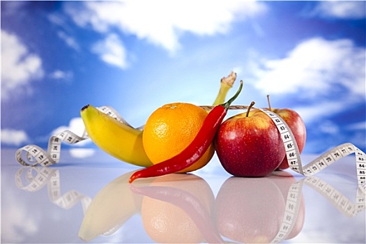 健康生活,概念,水果