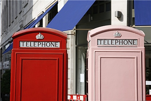 伦敦,红色,电话亭